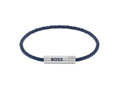 Hugo Boss Modrý kožený náramek Ares Air 1580874