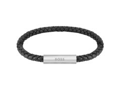 Hugo Boss Pletený kožený náramek pro muže 1580152
