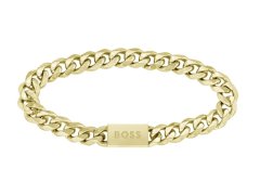 Hugo Boss Stylový pozlacený náramek pro muže Chain Link 1580403 19 cm