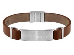Hugo Boss Světle hnědý kožený náramek pro muže Urbanite 1580046