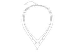 Hugo Boss Trojitý ocelový náhrdelník s krystaly Selena 1580765