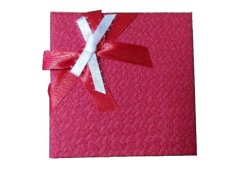 JK Box Červená dárková krabička s mašličkou GS-5/A7