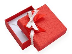JK Box Červená dárková krabička s mašličkou GS-5/A7 6191770
