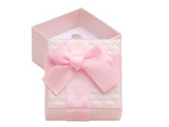 JK Box Růžová dárková krabička na šperky s mašlí AT-2/A5