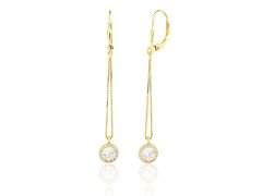 JVD Dlouhé visací náušnice se zirkony SVLE3413XJ6GO00