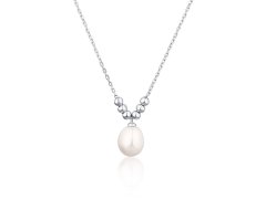 JVD Elegantní stříbrný náhrdelník s pravou perlou SVLN0351XD2P145