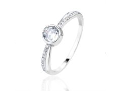 JVD Elegantní stříbrný prsten se zirkony SVLR1296XJ6BI 52 mm