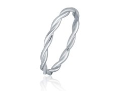 JVD Jemný kroucený prsten ze stříbra SVLR1239X6100 58 mm