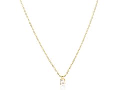 JVD Minimalistický pozlacený náhrdelník se zirkonem SVLN0448XH2GO05