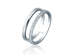 JVD Nadčasový stříbrný prsten se zirkony SVLR0876XH2BI 56 mm