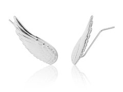 JVD Stříbrné podélné náušnice Andělská Křídla SVLE3409XJ60000