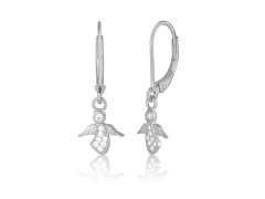JVD Stříbrné visací náušnice Andělíček se zirkony SVLE0933SD5BI00