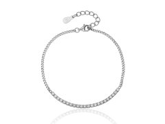 JVD Třpytivý stříbrný náramek se zirkony SVLB0557XJ6BI18