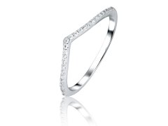 JVD Třpytivý stříbrný prsten se zirkony SVLR1266XK7BI 56 mm