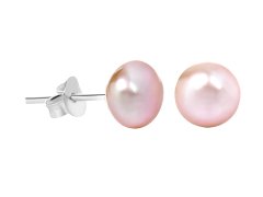 JwL Luxury Pearls Náušnice s pravou růžovou perlou JL0289