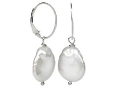 JwL Luxury Pearls Stříbrné náušnice s pravou bílou perlou JL0154