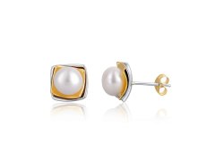 JwL Luxury Pearls Bicolor stříbrné náušnice s pravou perlou JL0622
