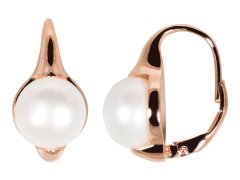 JwL Luxury Pearls Bronzové náušnice s pravými perlami JL0533