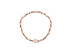 JwL Luxury Pearls Bronzový korálkový náramek s pravou sladkovodní perlou JL0715