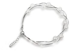 JwL Luxury Pearls Jemný náramek z pravých bílých perel JL0174