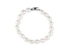 JwL Luxury Pearls Něžný náramek z pravých rýžových perel JL0865