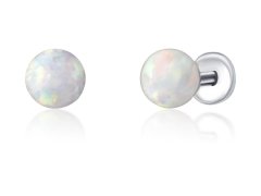JwL Luxury Pearls Ocelové náušnice 2v1 z pravého opálu JL0810