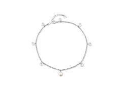 JwL Luxury Pearls Oslnivý stříbrný nákotník s perlou a krystaly JL0805