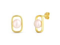 JwL Luxury Pearls Jemné pozlacené náušnice s pravou perlou JL0828