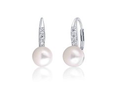 JwL Luxury Pearls Stříbrné náušnice s perlou a zirkony JL0601