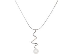 JwL Luxury Pearls Stříbrný náhrdelník s pravou perlou JL0449 (řetízek, přívěsek)