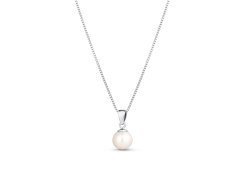 JwL Luxury Pearls Stříbrný náhrdelník s pravou perlou JL0834 (řetízek, přívěsek)