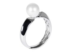 JwL Luxury Pearls Stříbrný prsten s bílou perlou JL0542