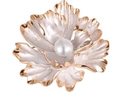 JwL Luxury Pearls Unikátní brož květ 2v1 s pravou perlou JL0573