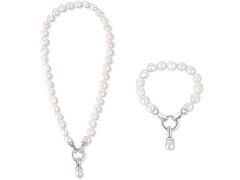 JwL Luxury Pearls Zvýhodněná perlová souprava šperků JL0559 a JL0560 (náramek, náhrdelník)