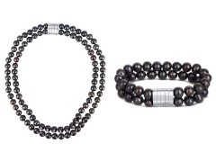 JwL Luxury Pearls Zvýhodněná perlová souprava šperků JL0599 a JL0657 (náramek, náhrdelník)