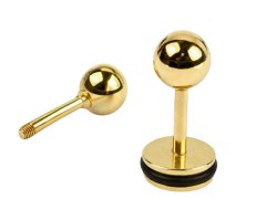 Kalace Minimalistické pozlacené pecky z&nbsp;oceli 110696J