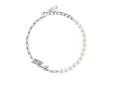 Karl Lagerfeld Elegantní náramek se syntetickými perlami Pearl KLAYR08