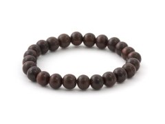 Agato Korálkový náramek z palisandrového dřeva MINK02 19 cm