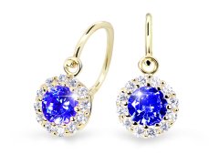 Cutie Jewellery Krásné dětské náušnice ze žlutého zlata C2745-10-X-1 modrá