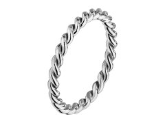 La Petite Story Minimalistický pozlacený prsten s&nbsp;pleteným designem Ring LPS03AVV1301 56 mm