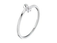La Petite Story Minimalistický stříbrný prsten se zirkonem Silver LPS03AWV070 52 mm