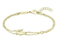Lacoste Dvojitý pozlacený náramek Crocodile 2040581