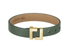 Lacoste Elegantní zelený kožený náramek Lura 2040218