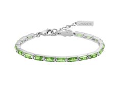 Lacoste Tenisový náramek se zelenými krystaly Duchess 2040500
