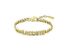 Lacoste Pozlacený dámský náramek z oceli Script 2040063