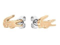Lacoste Stylové pozlacené náušnice Crocodile 2040052