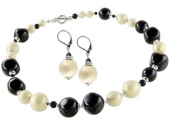 Lampglas Elegantní souprava šperků Ultimate Beauty z perel Lampglas CQ1 (náhrdelník, náušnice)