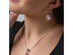 Lampglas Jemné náušnice Hidden Passion s růžovou perlou Lampglas ECH1/CHI