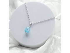 Lampglas Jemný náhrdelník Ice Nude s&nbsp;ryzím stříbrem NNM11/AG/RHO 45 cm