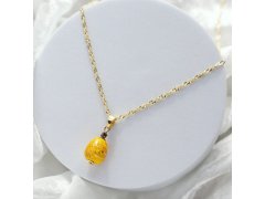 Lampglas Náhrdelník Sunlit Nude s&nbsp;24karátovým zlatem NNM1/AG/POZ 45 cm